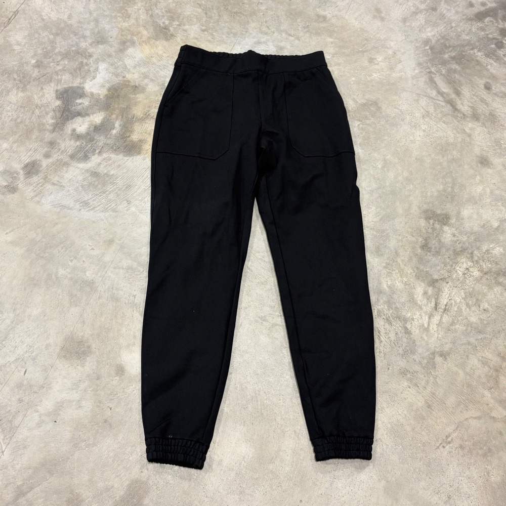 Spanx Stretch Twill Ankle Cargo Joggers Black Large 20317R